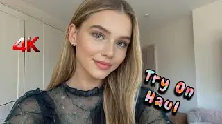 (4K) See Through Mesh Lingerie Try On Haul & Transparent Sheer Dress Review 2025