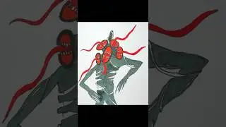 Siren head with five heads fast amazing drawing 