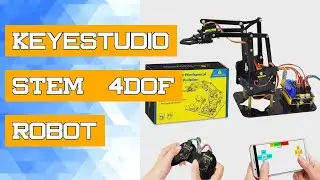 Keyestudio STEM  4DOF Robot Arm Kit  Mechanical Arm Claw Kit PS2 Control Arduino Robot Arm Kit DIY P