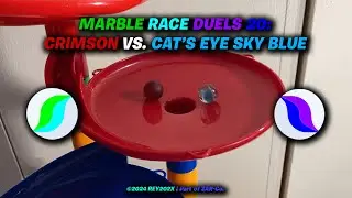 Marble Race Duels 20: Crimson VS. Cat's Eye Sky Blue