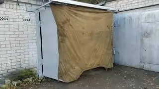Силовой многофункциональный козырек над гаражными воротами