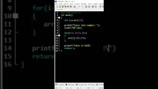 to assign table of any number to array in c
