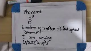 (Phoneme) [ʂʼ] Ejective retroflex sibilant spirant consonant