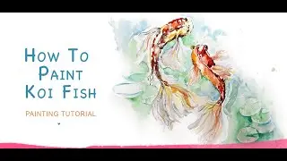 Easy Koi Fish Watercolor Painting