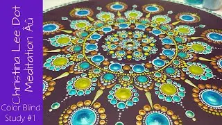 Mandala Painting: Color Blind Study, Relaxing, Meditative, Stimming, Autistic Artist, ASMR