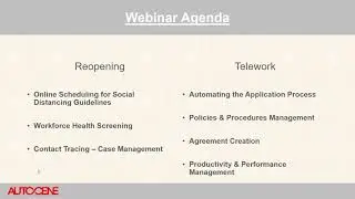 Autocene Webinar Series - Reopening the Workplace - No-Code Automation and Return to Work Compliance