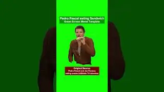 Pedro Pascal Eats A Sandwich Meme - Template - Green Screen
