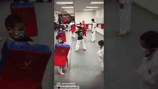 Karate Kids Practicing their Sparring Drills - Kids Martial Arts Classes in Wayne, PA