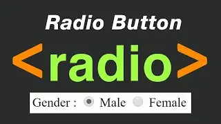 Radio button in html | How to create radio button in HTML