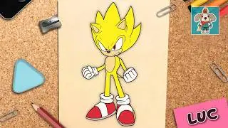 Como Dibujar Super Sonic | Sonic 3 La Película | Paso a Paso