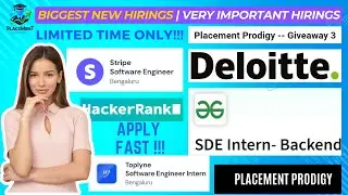 Biggest New Hirings | OFF Campus Drive | Stripe, GFG, Deloitte | 2024, 2023 Batch | Jobs