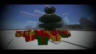 Opening Christmas gifts in minecraft.