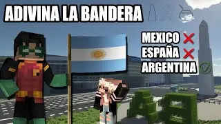 ADIVINA la BANDERA en MINECRAFT !! CON MI HERMANA