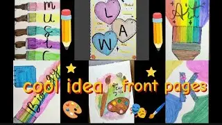 DIY Tutorial Front Page Ideas || How to make a simple Front Page? Cool idea for students✨ #frontpage