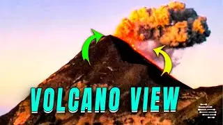 Spectacular View of Active Volcano from Guatemala Base Camp