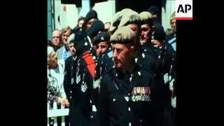SYND 1 1 76 RHODESIAN LEADERS ATTEND A FUNERAL OF ARMY CHIEF OF STAFF IN SALISBURY (HARARE)