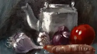 Realistic still life acrylic painting