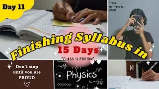 *10.5 Hours Study Vlog*📚👩‍💻✨| Day 11 | Finishing Syllabus in 15 Days | #studymotivation  | Gathakv |