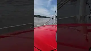 crossing the mighty Mississippi by ferry from Fort des Chartres