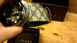 Gucci Belt Beige/Blue
