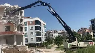 #hidromek Hidromek 370lc Ekskavatör İle Bina Yıkımı Yapıyor Ustamız
