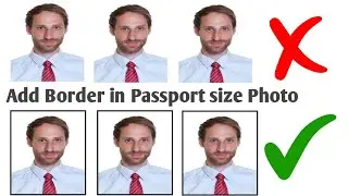How to add Border in passport size photo | Make Border in Photos - Photoshop Tutorial