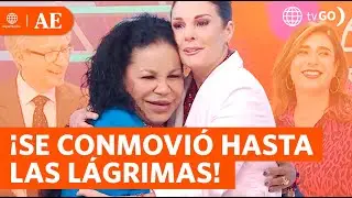 Eva Ayllón surprises Rebeca Escribens on her anniversary | América Espectáculos (TODAY)
