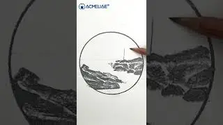 Pencil Art: Reefs, waves and lighthouses #acmeliae #pencildrawing #drawing #Reefs #lighthouses