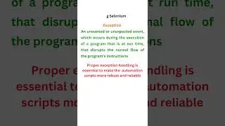 Types of Exceptions in  Selenium || Selenium Java