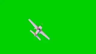 Plane flying green screen with 3D sounds 