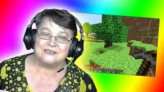 LOL! RUSSIAN GRANDMA STREAMING MINECRAFT! LET'S MAKE A RAID