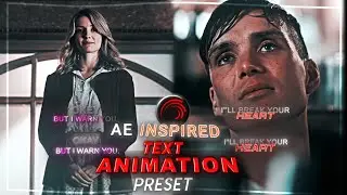 Ae Inspired Text Animation Preset | Alight motion Animation xml #transition #animation