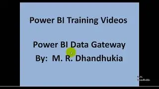 Power BI - Power BI Data Gateway