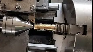 Thread machining correction using lathe machine #lathe