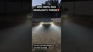New CRETA 2024 Headlights Check❤️‍🔥#ytshorts #hyundai #creta2024 #shorts #lights #viral #shortsfeed