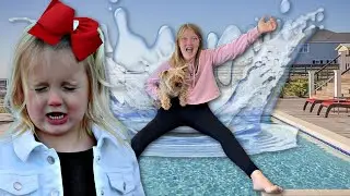 Can our PUPPY swim?!