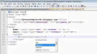 JQuery Tutorial 24 - Attribute Selector with an example