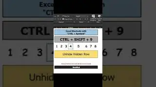 Excel Shortcut - 👉 CTRL + SHIFT +  9 👈 