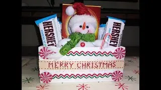 DIY~Adorable Snowman Gift Idea, Using D.T. Wood Crate!