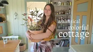 Colorful country Cottage tour - before and after one year rental cottage transformation