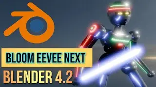 Efeito Bloom em  Eevee Next do Blender 4.2