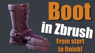 #Zbrush Sculpting Boot from Start to Finish [in Zbrush]