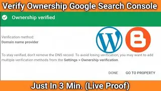 Verify Ownership Google Search Console | Verify Ownership Google Search Console Blogger