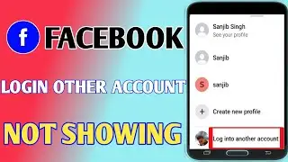Facebook Login Other Account Option Not Showing // Facebook Login Problem