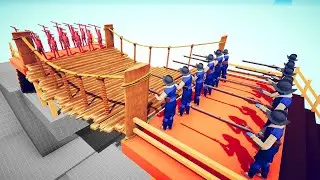 Tournament From Above And Below The Wooden Bridge | Totally Accurate Battle Simulator TABS