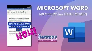 How to enable dark mode in MS Office! 🌑🌙