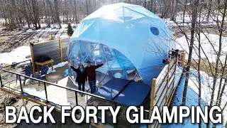 EATING FLANK STEAK & Cinnamon Buns While Glamping! • Back Forty Glamping