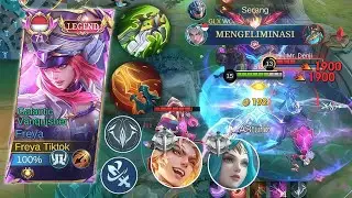 FREYA AGGRESSIVE DAMAGE VS HERO LUKAS EXP!! BEST BUILD FREYA TERSAKIT 2025 - Mobile Legends