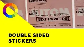 Double sided service stickers