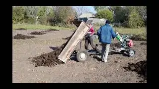🔥Самодельная телега для мотоблока с откидыванием! 🔥